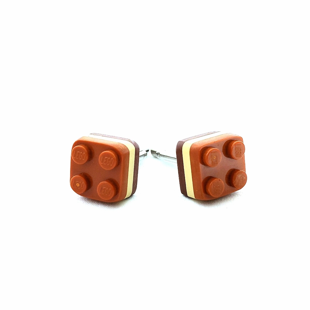 3 Plate Lego Block Cufflink